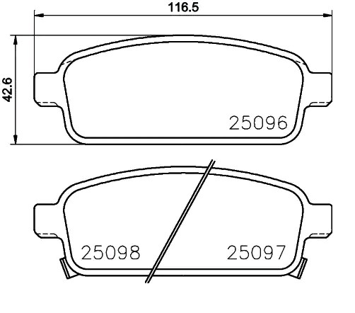Pastillas traseras Brembo P59087