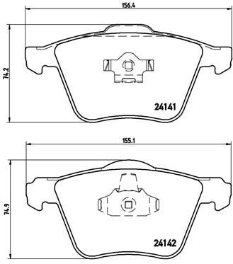 Pastillas de freno delanteras Brembo P86018