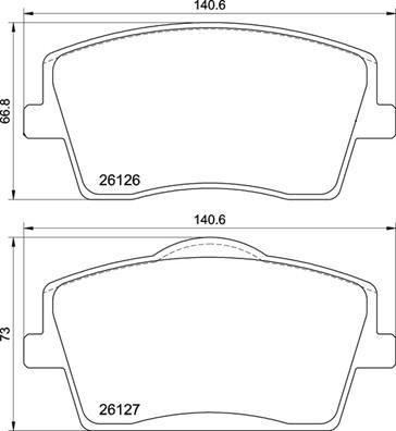 Pastillas de freno delanteras Brembo P86031