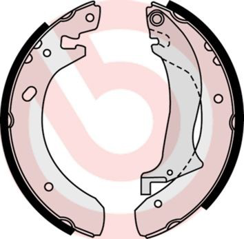 S44504 Brembo Zapatas de freno de tambor traseras