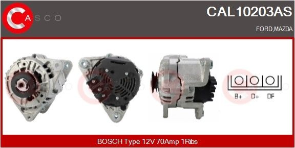 Alternador para Ford Fiesta F3L, F5L