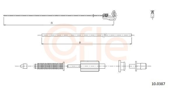 Cable del acelerador 614024 Beca Cables