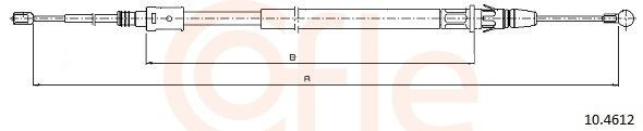 Cable de freno de mano trasero derecho/izquierdo Cofle 104612 precio, desde 17,12 EUR