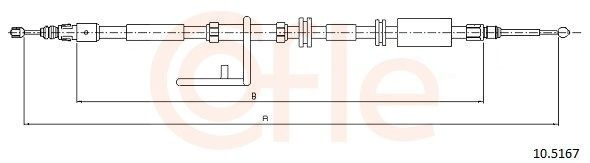  Cable de freno de mano trasero derecho Land Rover Freelander 2