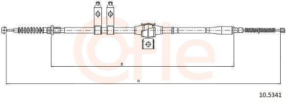 Cable de freno de mano trasero derecho Ford Ranger 