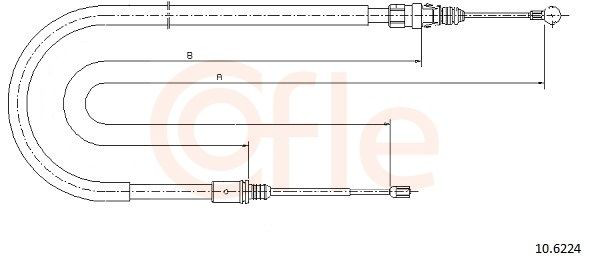 Cable de freno de mano trasero derecho/izquierdo 2001234 Beca Cables