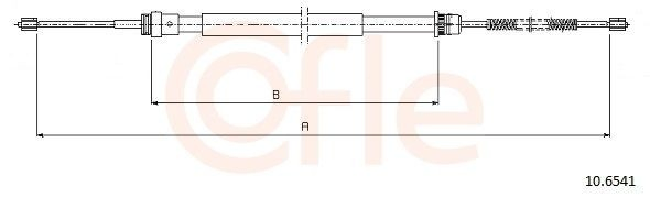 Cable de freno de mano trasero derecho/izquierdo 615001 Beca Cables