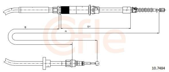 Cable de freno de mano trasero derecho/izquierdo Adriauto 550297 precio, desde 26,05 EUR