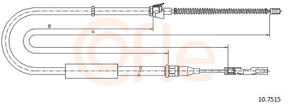 Cable de freno de mano trasero izquierdo para Audi A2  8Z0