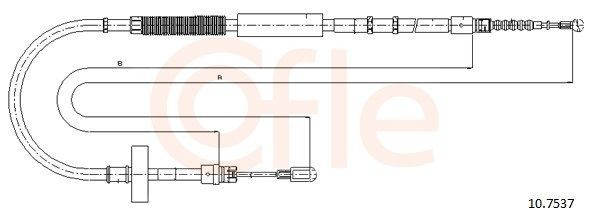 Cable de freno de mano trasero izquierdo Cofle 107537 precio, desde 24,11 EUR