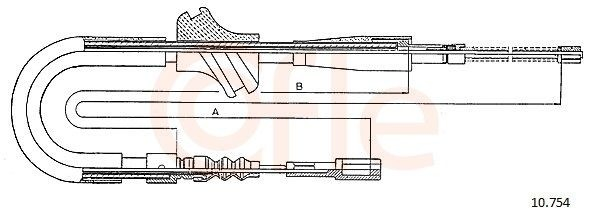 Cable de freno de mano trasero derecho para Audi 80 B3 89, 89Q, 8A