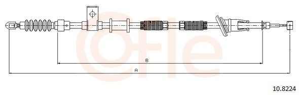 108224 Cofle Cable de freno de mano trasero derecho