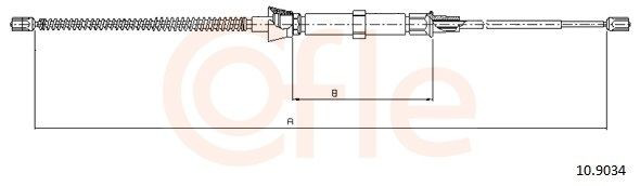 109034 Cofle Cable de freno de mano trasero derecho/izquierdo
