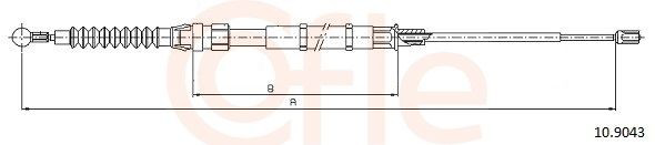 Cable de freno de mano trasero derecho/izquierdo Cofle 109043 precio, desde 13,17 EUR