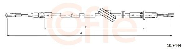 Comprar 109444 Cofle Cable de freno de mano trasero derecho