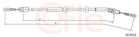Comprar 109513 Cofle Cable de freno de mano trasero derecho