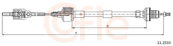 Cable de accionamiento del embrague para Opel Corsa C F08, F68