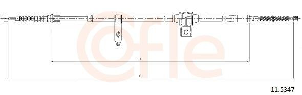 115347 Cofle Cable de freno de mano trasero derecho