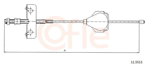 115513 Cofle Cable de freno de mano delantero 
