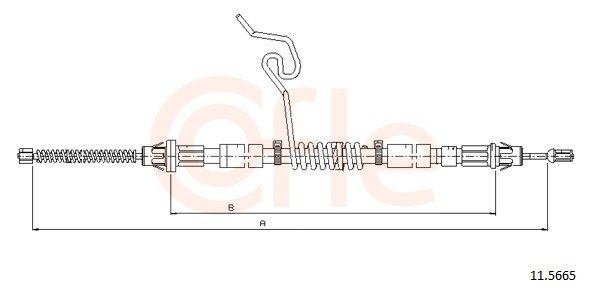  Cable de freno de mano trasero derecho/izquierdo Ford Transit 6