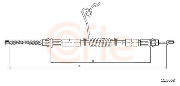  Cable de freno de mano trasero derecho Ford Transit 5