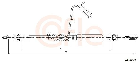  Cable de freno de mano trasero derecho Ford Connect 