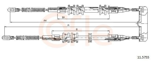 Cable de freno de mano trasero derecho/izquierdo Opel Combo 