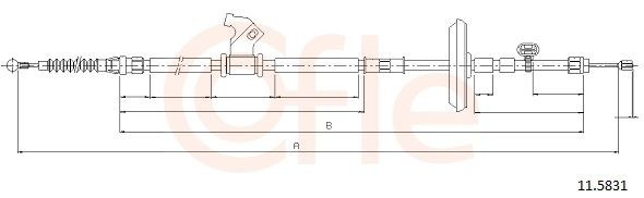 GCH870 TRW Cable de freno de mano trasero izquierdo