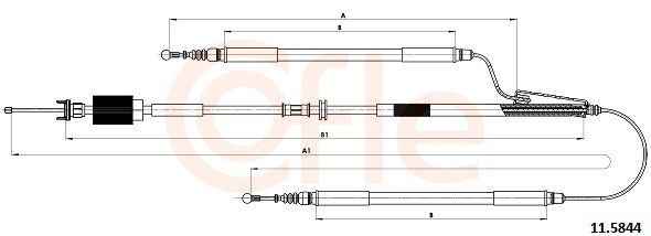 Cable de freno de mano trasero derecho/izquierdo Cofle 115844 precio, desde 55,54 EUR