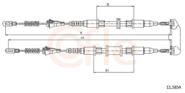 Comprar Cable de freno de mano trasero derecho/izquierdo Opel Kadett E 35, 36, 45, 46