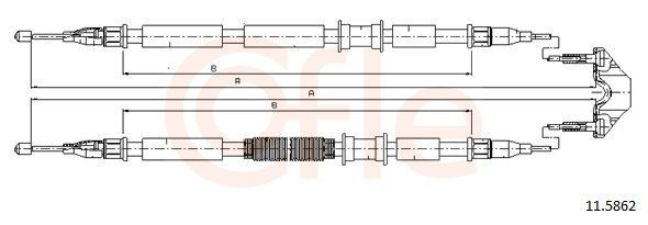 Cable de freno de mano trasero derecho/izquierdo 404007 Beca Cables