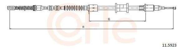 Cable de freno de mano trasero derecho 903674 SPJ
