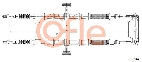 Cable de freno de mano trasero derecho/izquierdo Cofle 115944 precio, desde 42,28 EUR
