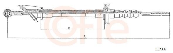 Cable de accionamiento del embrague para Fiat Ducato I 290