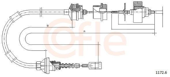 Cable de accionamiento del embrague para Fiat Ducato II 230L