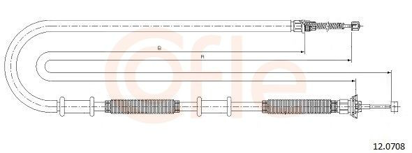 Cable de freno de mano trasero derecho Fiat Doblo I