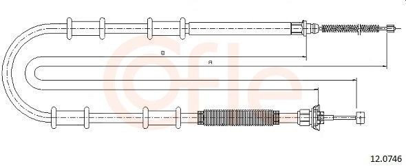  Cable de freno de mano trasero derecho/izquierdo Fiat Doblo 2