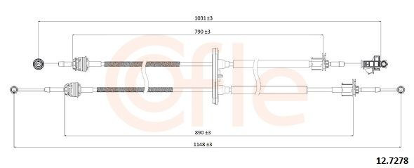 Cable de palanca de cambios Fiat Ducato III