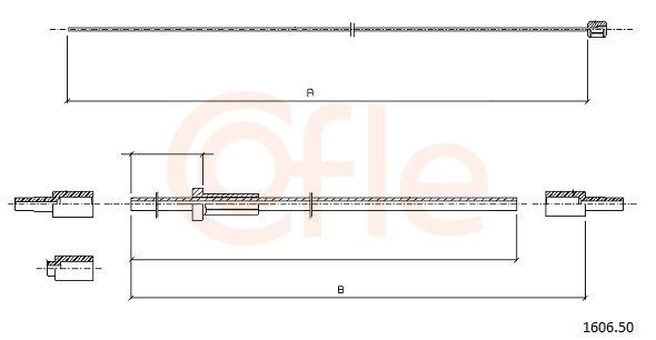 Cable de capó del motor para Fiat Panda I 141A