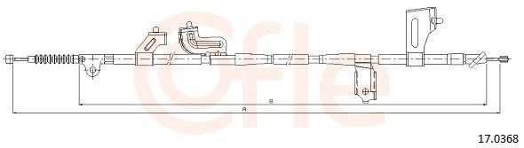 Cable de freno de mano trasero izquierdo Nissan Navara NP300 III