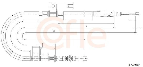 Cable de freno de mano trasero izquierdo para Mazda Protege  4 DOOR