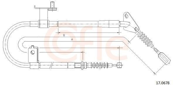 Cable de freno de mano trasero derecho para Mazda 323 F V BA