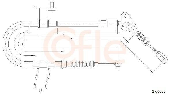Cable de freno de mano trasero izquierdo Mazda 323 F V hatchback (BA) (1994 - 1998) precio, desde 25,43 EUR