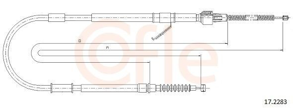 Cable de freno de mano trasero derecho Mitsubishi L 200 II