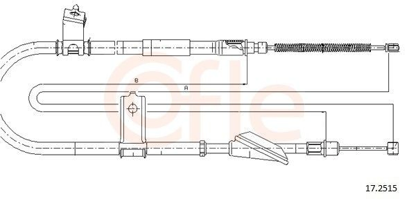 Cable de freno de mano trasero izquierdo para Hyundai Atos  MX