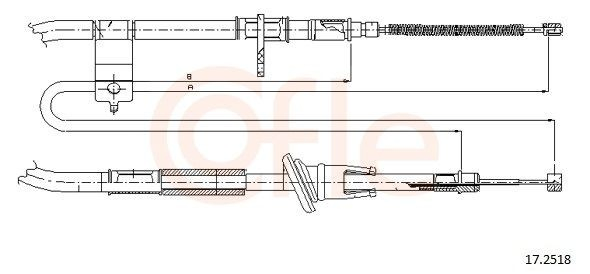 5976025200 Chrysler Cable de freno de mano trasero izquierdo