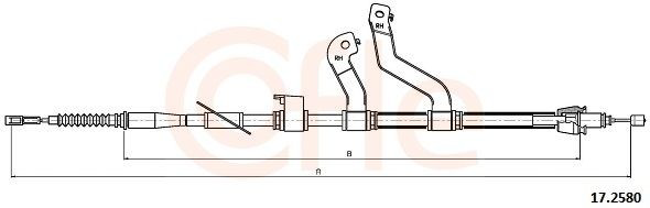 Cable de freno de mano trasero derecho Adriauto 1002001