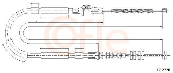  Cable de freno de mano trasero derecho Opel Frontera 
