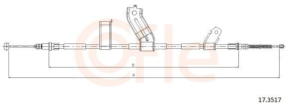 Cable de freno de mano trasero derecho para Chevrolet Spark (Matiz)  M300