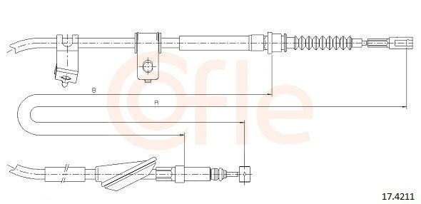 120265 Adriauto Cable de freno de mano trasero izquierdo